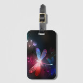 Glimmerne Rote Libelle Gepäckanhänger (Vorderseite Vertikal)