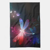 Glimmerne Rote Libelle Geschirrtuch (Vertikal)