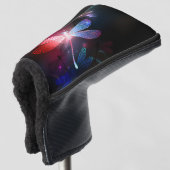 Glimmerne Rote Libelle Golf Headcover (3/4 Vorderseite)