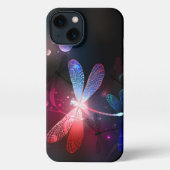 Glimmerne Rote Libelle iPhone Hülle (Rückseite)