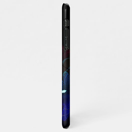 Glimmerne Rote Libelle iPhone Hülle (Linke Seite)