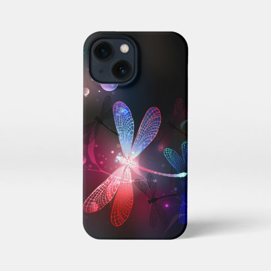 Glimmerne Rote Libelle iPhone Hülle (Rückseite)