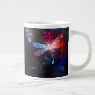 Glimmerne Rote Libelle Jumbo-Tasse