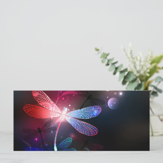 Glimmerne Rote Libelle Karte (Stehend Vorderseite)