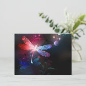 Glimmerne Rote Libelle Karte (Stehend Vorderseite)