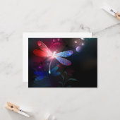 Glimmerne Rote Libelle Karte (Vorderseite/Rückseite Beispiel)