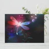 Glimmerne Rote Libelle Karte (Stehend Vorderseite)