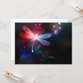 Glimmerne Rote Libelle Karte (Vorderseite/Rückseite Beispiel)