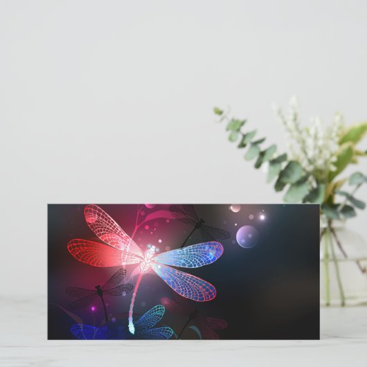 Glimmerne Rote Libelle Karte (Stehend Vorderseite)