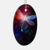 Glimmerne Rote Libelle Keramik Ornament (Rechts)