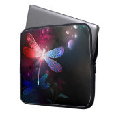 Glimmerne Rote Libelle Laptopschutzhülle (Vorderseite Links)