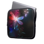 Glimmerne Rote Libelle Laptopschutzhülle (Vorderseite Links)
