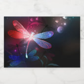 Glimmerne Rote Libelle Lebensmitteletikett (Einzelnes Label)
