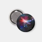 Glimmerne Rote Libelle Magnet (Vorderseite/Rückseite)