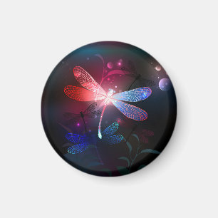 Glimmerne Rote Libelle Magnet