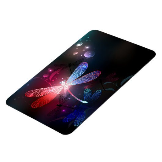 Glimmerne Rote Libelle Magnet (Linke Seite)