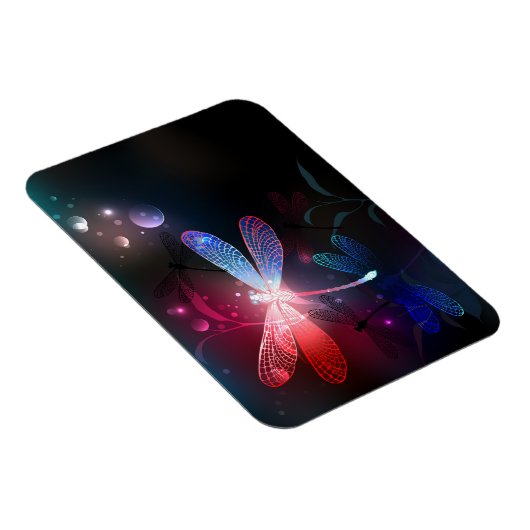 Glimmerne Rote Libelle Magnet (Rechte Seite)