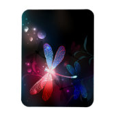 Glimmerne Rote Libelle Magnet (Vertikal)