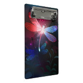Glimmerne Rote Libelle Mini Klemmbrett (Schrägansicht)