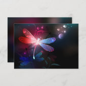 Glimmerne Rote Libelle Mitteilungskarte (Vorne/Hinten)