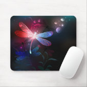 Glimmerne Rote Libelle Mousepad (Mit Mouse)