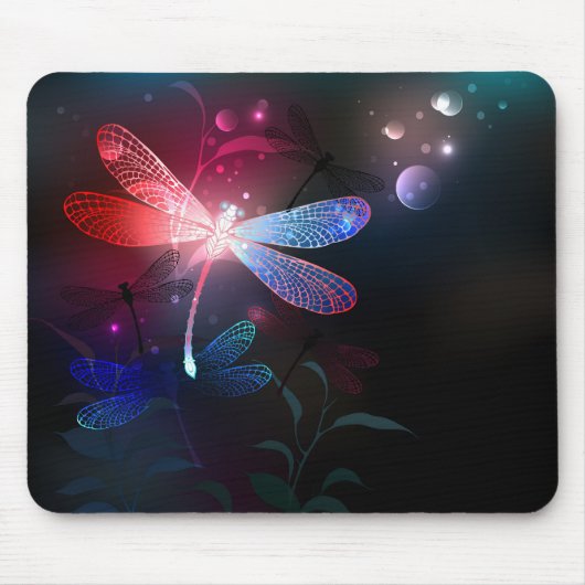Glimmerne Rote Libelle Mousepad (Vorne)