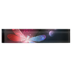 Glimmerne Rote Libelle Namensplakette