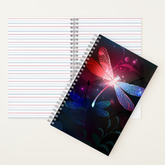 Glimmerne Rote Libelle Notizblock (Innen)