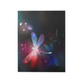 Glimmerne Rote Libelle Notizblock (Rotiert)