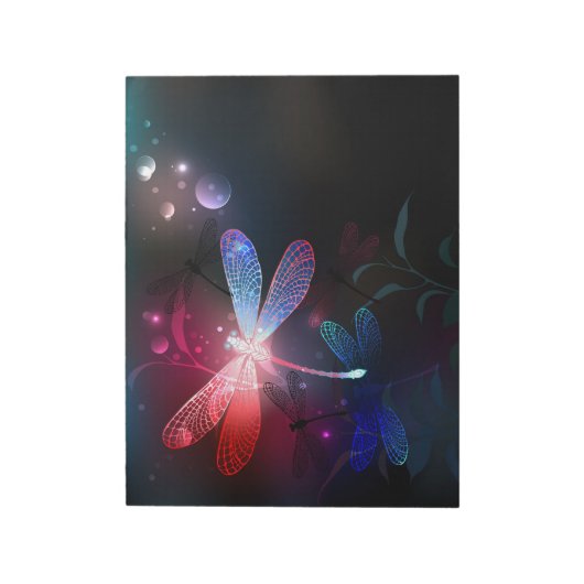 Glimmerne Rote Libelle Notizblock (Rotiert)