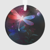 Glimmerne Rote Libelle Ornament (Rückseite)