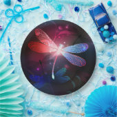 Glimmerne Rote Libelle Pappteller (Party)