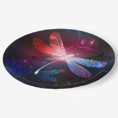 Glimmerne Rote Libelle Pappteller (Schrägansicht)