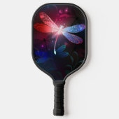 Glimmerne Rote Libelle Pickleball Schläger (Rückseite)