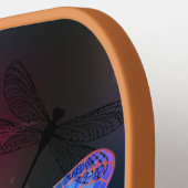 Glimmerne Rote Libelle Pickleball Schläger (Linke Seite)