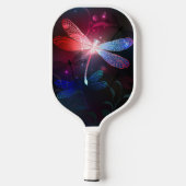 Glimmerne Rote Libelle Pickleball Schläger (Rückseite)