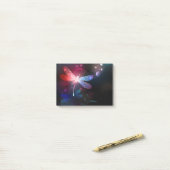 Glimmerne Rote Libelle Post-it Klebezettel (Auf Schreibtisch)