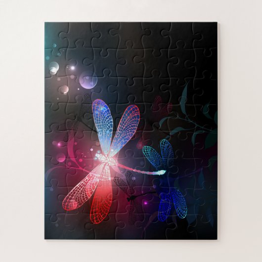 Glimmerne Rote Libelle Puzzle (Vertikal)