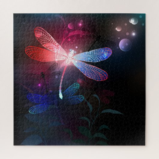 Glimmerne Rote Libelle Puzzle (Vertikal)