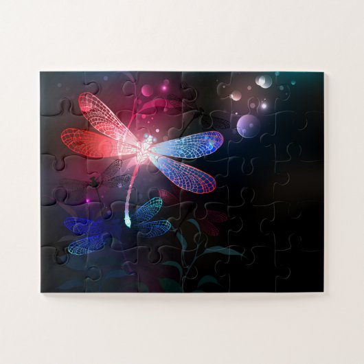 Glimmerne Rote Libelle Puzzle (Horizontal)