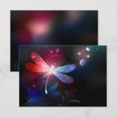 Glimmerne Rote Libelle Save The Date (Vorne/Hinten)
