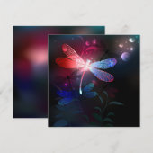 Glimmerne Rote Libelle Save The Date (Vorne/Hinten)