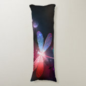 Glimmerne Rote Libelle Seitenschläferkissen (Vorderseite Vertikal)