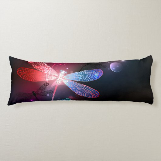 Glimmerne Rote Libelle Seitenschläferkissen (Vorderseite)