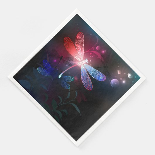 Glimmerne Rote Libelle Serviette (Ecke)