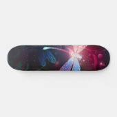 Glimmerne Rote Libelle Skateboard (Horizontal)