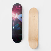 Glimmerne Rote Libelle Skateboard (Vorderseite)