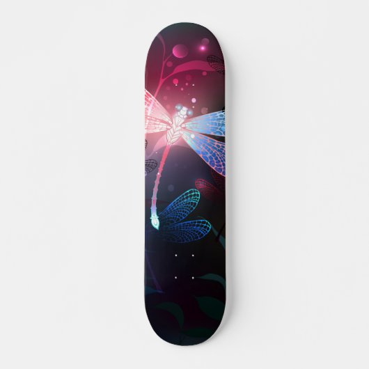 Glimmerne Rote Libelle Skateboard (Vorne)