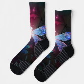 Glimmerne Rote Libelle Socken (Links)