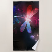 Glimmerne Rote Libelle Strandtuch (Vorderseite)